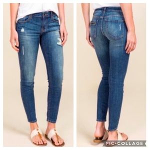 Eunina Low Rise Ava Skinny Zipper Ankle Jeans 25